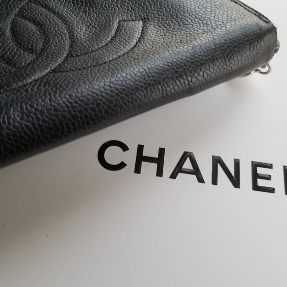CHANEL Black  Long Zippy compact Caviar leather - Picture 6 of 16